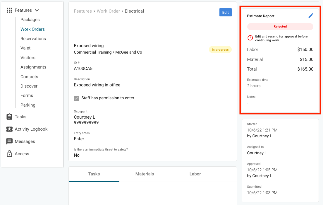rejected estimate report com staff portal.png