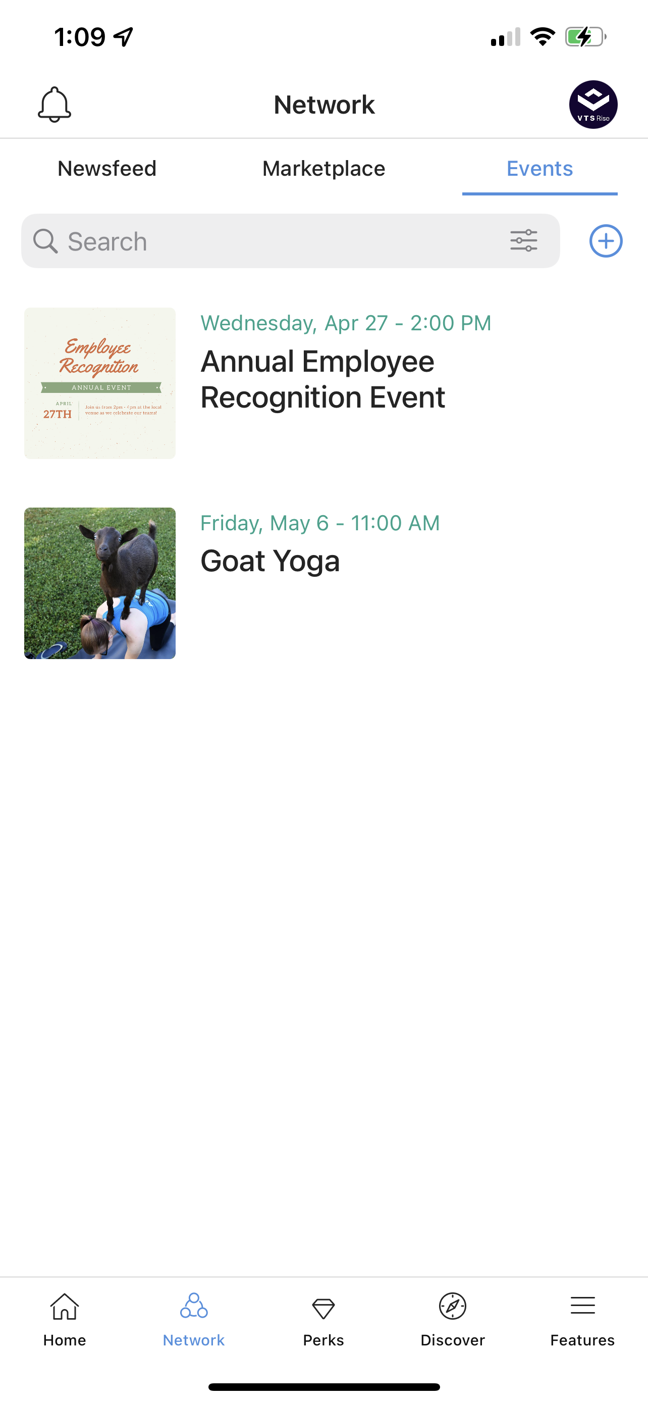 Event Management for Occupants – VTS Rise Help Center